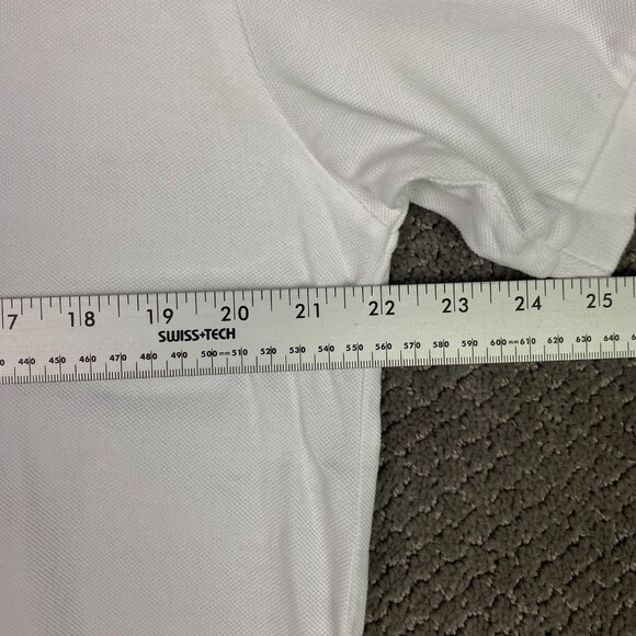 Porsche Design Polo Shirt Men's Medium White Mesh Driver's Selection cotton - Picture 7 of 8